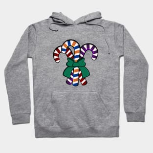 Candy Canes bouquet - green ribbon Hoodie